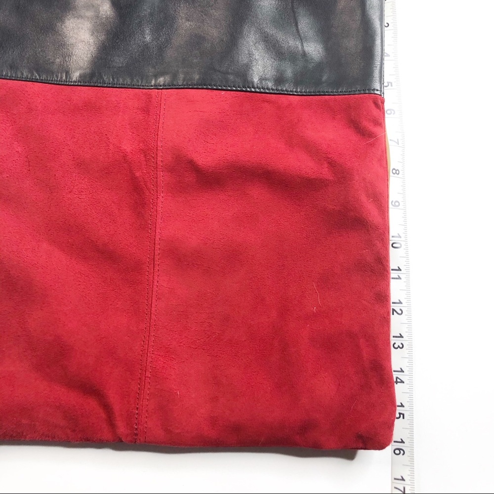 PITTARDS England Leather Suede Book Bag Maroon - Picture 5 of 7